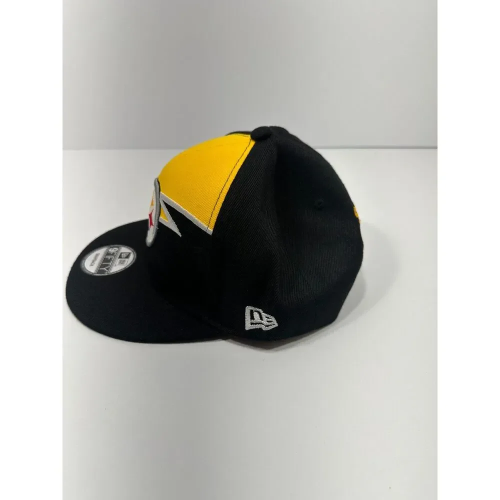 Pittsburgh Steelers New Era 9FIFTY Snapback Hat Black Yellow NFL Vintage Logo